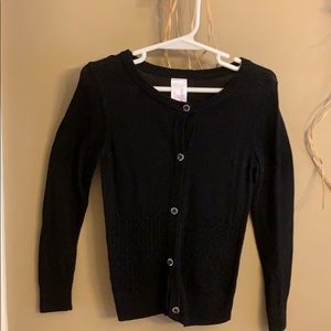 Girls Long Sleeve Black Sweater